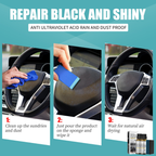 ETU-KWA-RUU™ Crystal Coating for Car & Bike Plastic Parts – Dashboard Restorer & Shine Polish (30ml) | Pack of 2 + 1 Free
