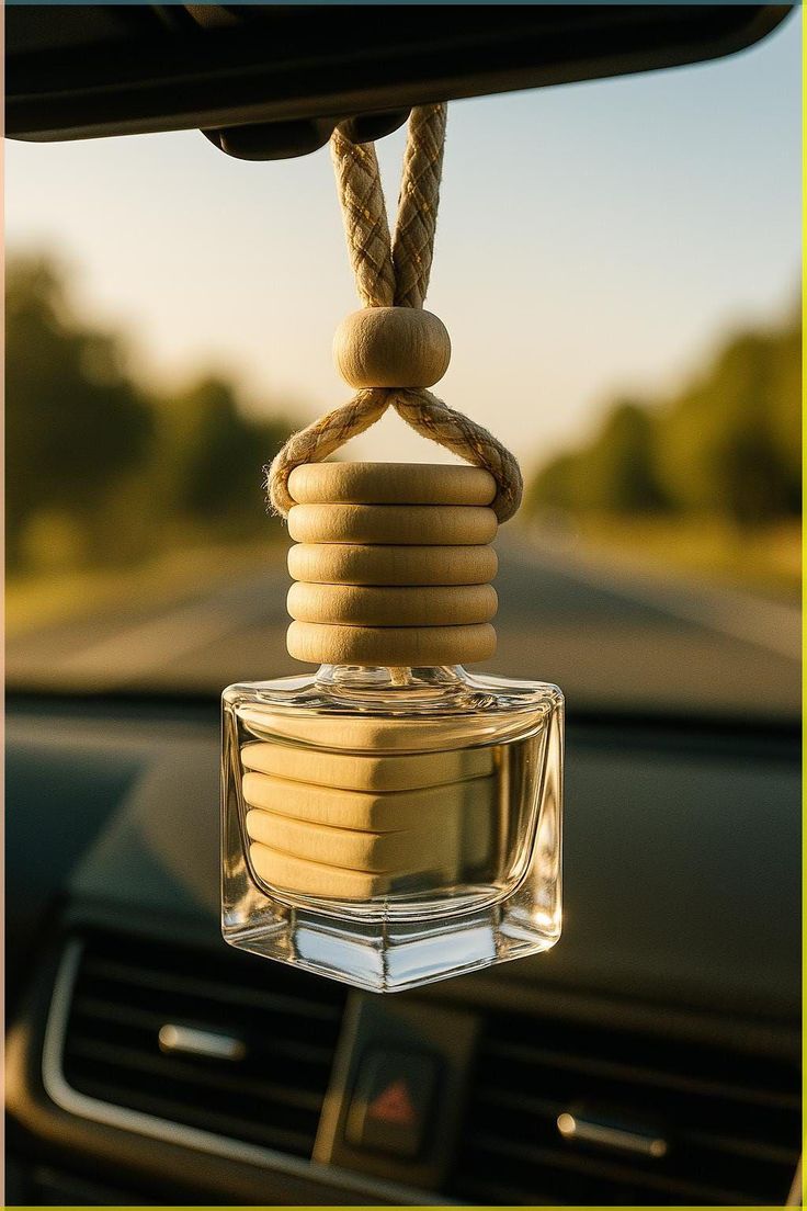 Hanging Pod Car Perfume – Lavender & Musk Fragrance (10ml, Pack of 2, Long-Lasting Diffuser)
