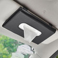 Leather Car Tissue Box Holder – Premium Napkin Case with 100 Pull 2-Ply Tissue (Black, Universal Fit)