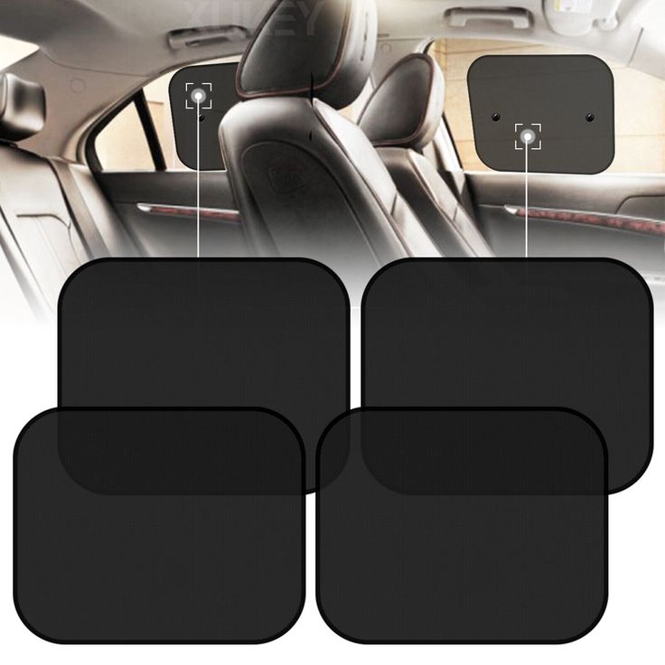 Universal Car Side Window Sun Shades – Pack of 2, Foldable Heat & UV Protection Curtains (Black)