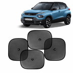 Universal Car Side Window Sun Shades – Pack of 2, Foldable Heat & UV Protection Curtains (Black)